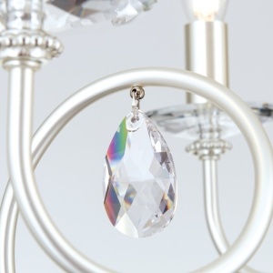 Candelabru 6 brate stil clasic cu cristale Swarovski Giada argintiu mat 175284 universul-luminii.ro