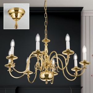 Candelabru 8 brate design clasic FLAMISCH, alama lucioasa - Img 2