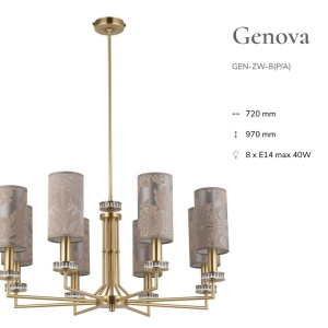 Candelabru 8 brate design clasic realizat manual Genova - Img 2