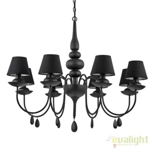 Candelabru 8 brate diametru 92cm BLANCHE SP8 NERO 111896