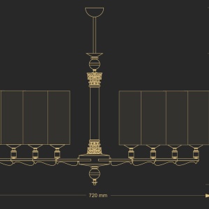 Candelabru 8 brate elegant design clasic MERANO - Img 3