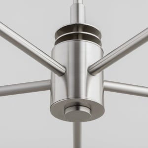 Candelabru 8 brate, otel nickel, sticla alb mat PRESTON 5083 - Img 4