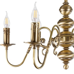 Candelabru clasic elegant din alama masiva Flemish - Img 3