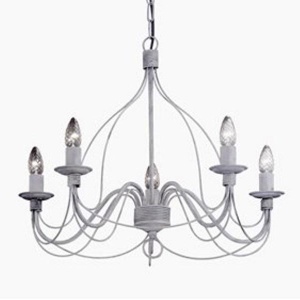 Candelabru clasic modelat si pictat manual CORTE SP5 BIANCO 48824 universul-luminii.ro