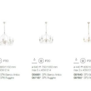 Candelabru clasic modelat si pictat manual finisaj alb antichizat CORTE SP12 097664 62134 universul-luminii.ro