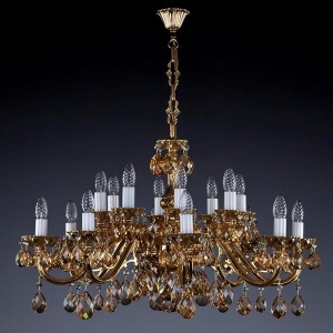 Candelabru cristal Bohemia 16 brate, diam.81cm VIKTORIE XVI. 8003 CE - Img 1