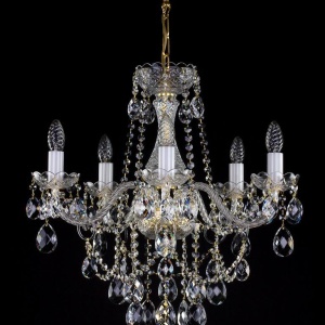 Candelabru cristal Bohemia 5 brate, diam. 58cm Jessica V CE - Img 3