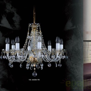 Candelabru Cristal Bohemia Exclusive 8 brate, diam. 56cm Magda VIII CE - Img 6