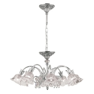 Candelabru cristal design lux LA BOHEME D-72cm 8L antique silver 161514 universul-luminii.ro