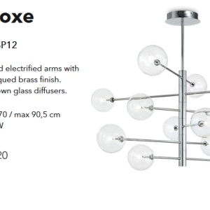 Candelabru design clasic EQUINOXE SP12 CROMO, D-124cm 200118 51244 universul-luminii.ro