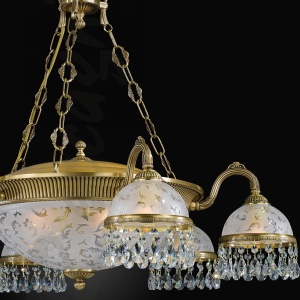 Candelabru design clasic realizat manual din alama si Cristal Scholer 6200 105264 universul-luminii.ro