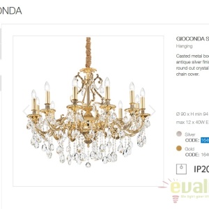 Candelabru design elegant GIOCONDA SP12 ORO 164960 57124 universul-luminii.ro