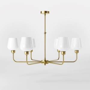 Candelabru design italian din alama si sticla Talis - Img 3