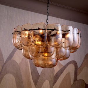 Candelabru design LUX, Sticla, Champagne, Gustave 168104 universul-luminii.ro