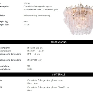 Candelabru design LUX, Sticla, Transparenta, Solange 168204 universul-luminii.ro