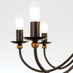 Candelabru design rustic cu 8 brate Giovanni LU 1632/8 Antik OR - Img 7