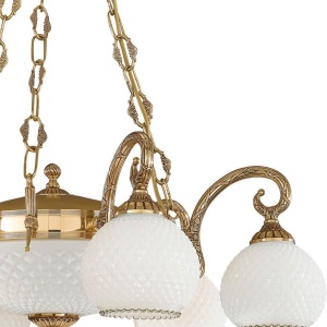 Candelabru din alama clasic 6+2L design italian 8500 107614 universul-luminii.ro