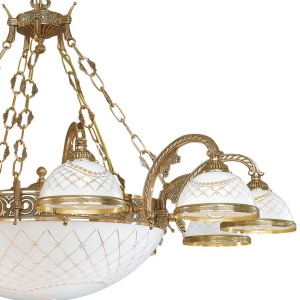 Candelabru din alama design italian 10+4L 7102 107334 universul-luminii.ro