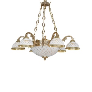 Candelabru din alama design italian 6+2L 7102 107324 universul-luminii.ro