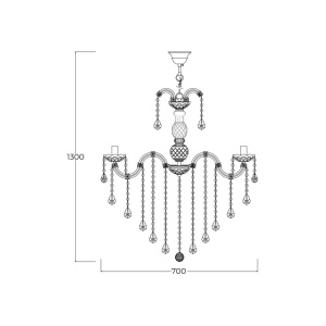 Candelabru elegant CHATEAU 8L 242624 universul-luminii.ro