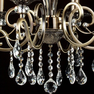 Candelabru elegant design clasic cu 10 brate Grace bronz MYRC247-PL-10-R 58094 universul-luminii.ro