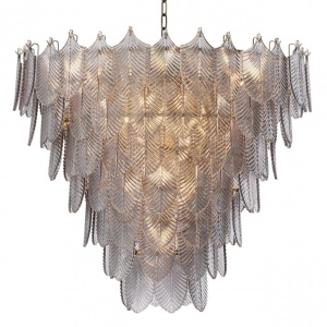 Candelabru elegant design LUX Verbier L, sticla fumurie 113900 HZ