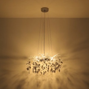 Candelabru elegant design modern Danna auriu mat/ chihlimbar - Img 3