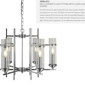 Candelabru elegant design modern Milo 6L 3096-6CC SRT - Img 5