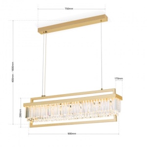 Candelabru, Lustra LED design LUX PRISM, 24K gold plated 197314 universul-luminii.ro