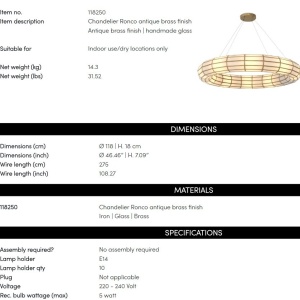 Candelabru LUX design deosebit Ronco 179594 universul-luminii.ro