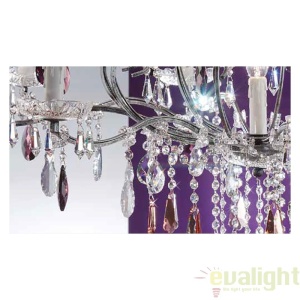 Candelabru LUX super elegant cristal cu 11 brate Verona antik-silber LU 2370/5+5+1 OR 58494 universul-luminii.ro