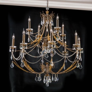 Candelabru LUX super elegant cu 12 brate Miramare LU 2407/8+4 silber-goldOR