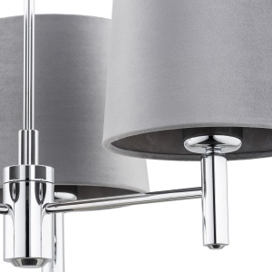 Candelabru modern design elegant BOLZANO 3L gri 103174 universul-luminii.ro