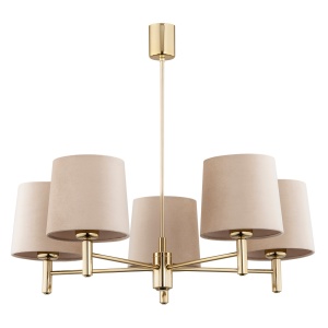 Candelabru modern design elegant PONTE 5L bej 102904 universul-luminii.ro