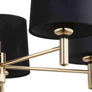 Candelabru modern design elegant PONTE 5L negru 102924 universul-luminii.ro