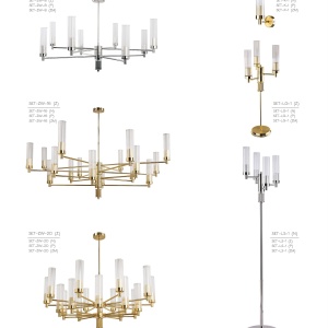 Candelabru modern realizat manual din alama Seti 8L 79184 universul-luminii.ro