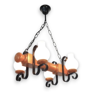 Candelabru rustic fabricat manual din lemn Rustic WOOD-RU-SP4 - Img 15