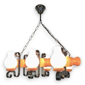 Candelabru rustic fabricat manual din lemn Rustic WOOD-RU-SP6 - Img 12