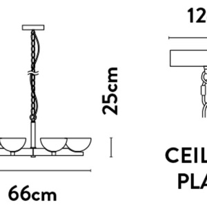 Candelabru stil clasic Belle D-66cm 228854 universul-luminii.ro