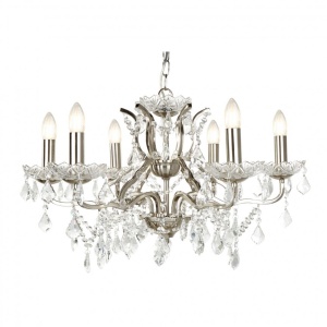 Candelabru stil clasic cu 6 brate Paris argintiu satin 8736-6SS SRT
