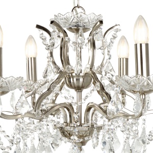 Candelabru stil clasic cu 6 brate Paris argintiu satin 8736-6SS SRT 58914 universul-luminii.ro