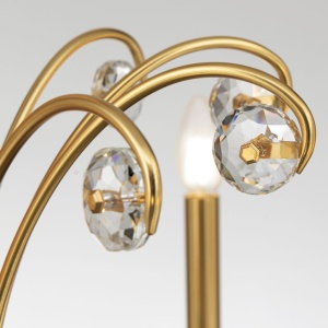 Candelabru stil clasic cu cristal K9 ARIANE 10L auriu 234894 universul-luminii.ro