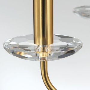 Candelabru stil clasic cu cristal K9 ARIANE 6L auriu 234904 universul-luminii.ro