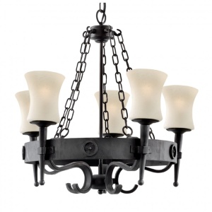 Candelabru stil rustic Cartwheel 5L 0815-5BK SRT - Img 1