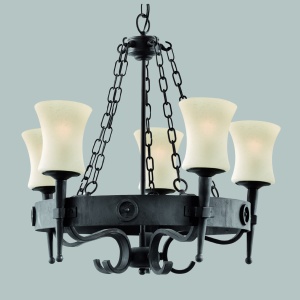 Candelabru stil rustic Cartwheel 5L 0815-5BK SRT - Img 2