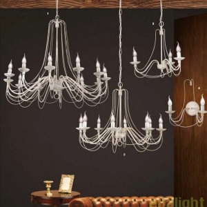 Candelabru XL 16 brate Vela LU 1531/16 Elfenbein-Gold OR 48674 universul-luminii.ro