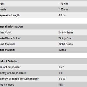 Candelabru XXL design LUX Nostalgie Chandelier LU 1319/4+8+16+8+4+1 MS/328,329op glanz OR - Img 2