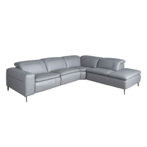 Coltar 5 locuri, Functia Relax, Sezlong Dreapta, Cowhide gri