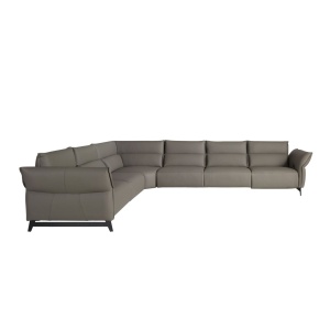 Coltar LUX design italian modular cu functia relax Cowhide gri inchis - Img 3