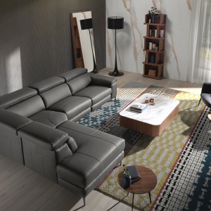 Coltar stanga design italian LUX tapitat cu piele naturala Alfredo - Img 4